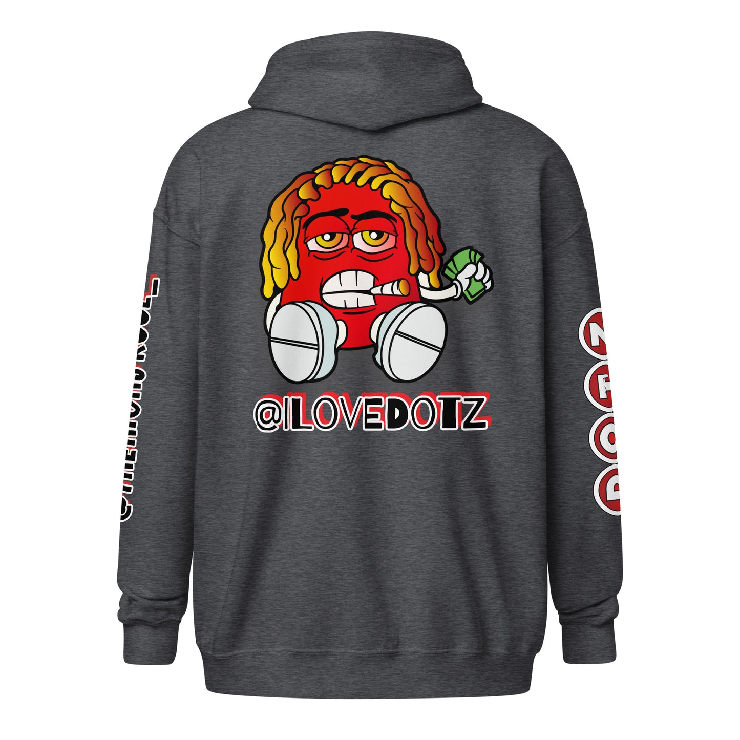 Red DOTZ Unisex heavy blend zip hoodie