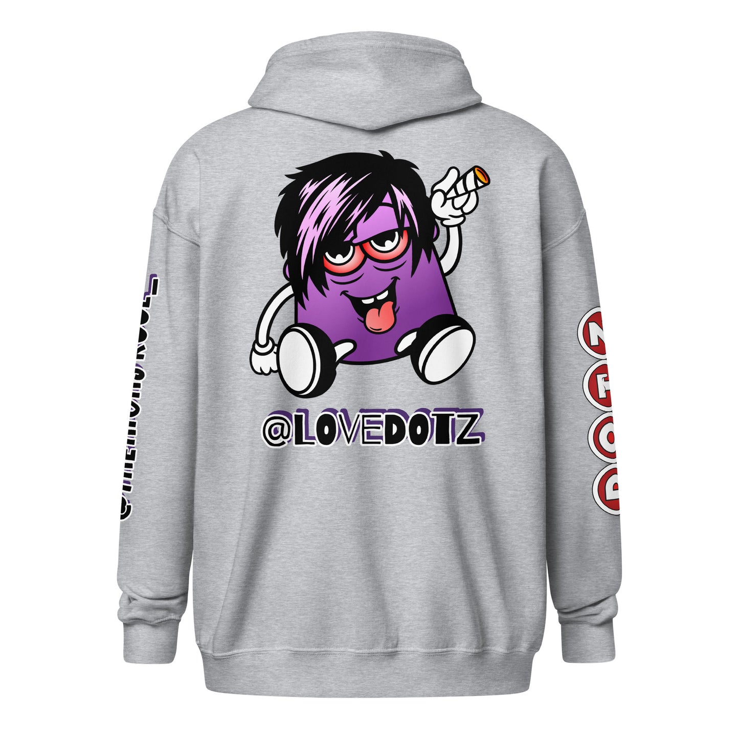 Purple DOTZ Unisex heavy blend zip hoodie