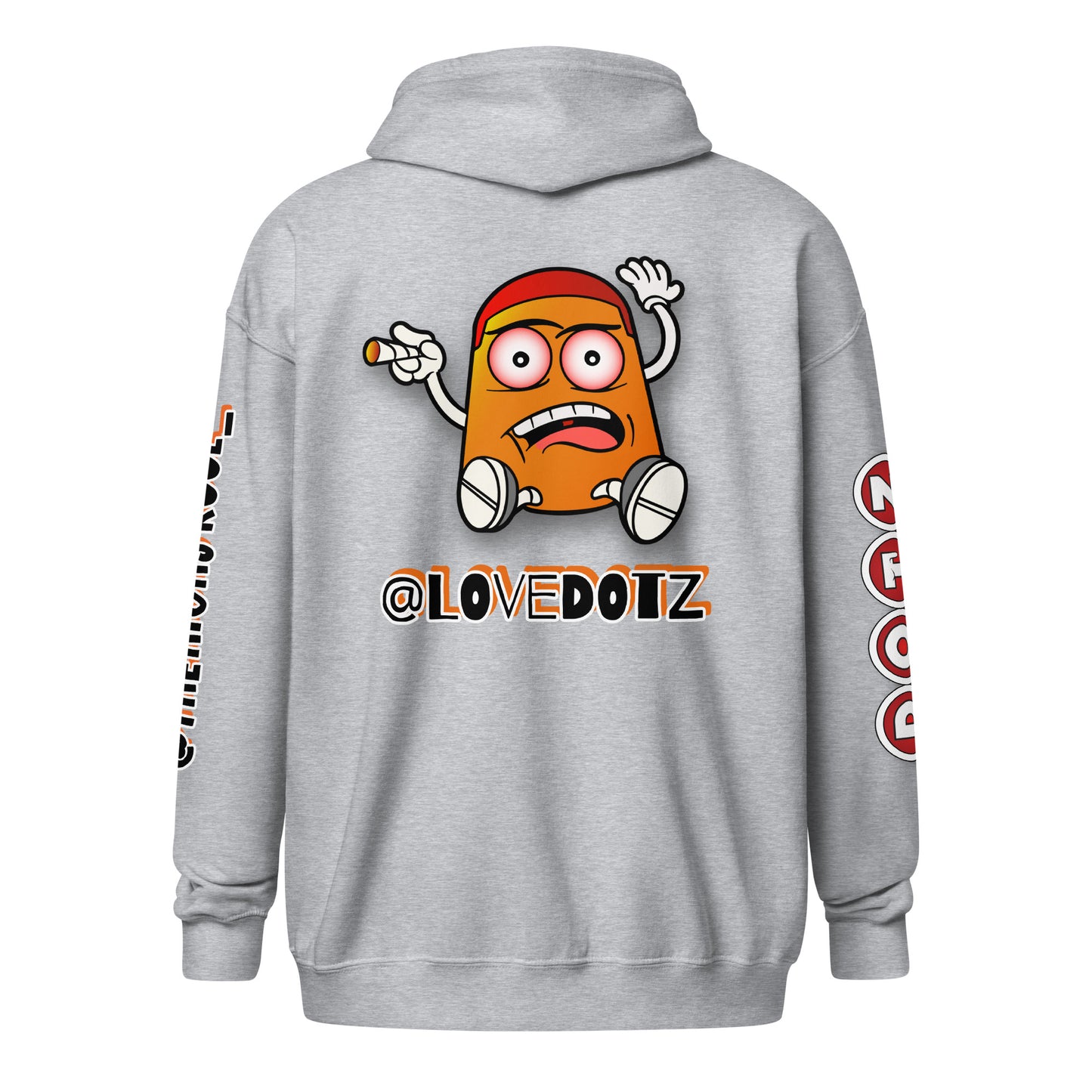 Orange DOTZ Unisex heavy blend zip hoodie