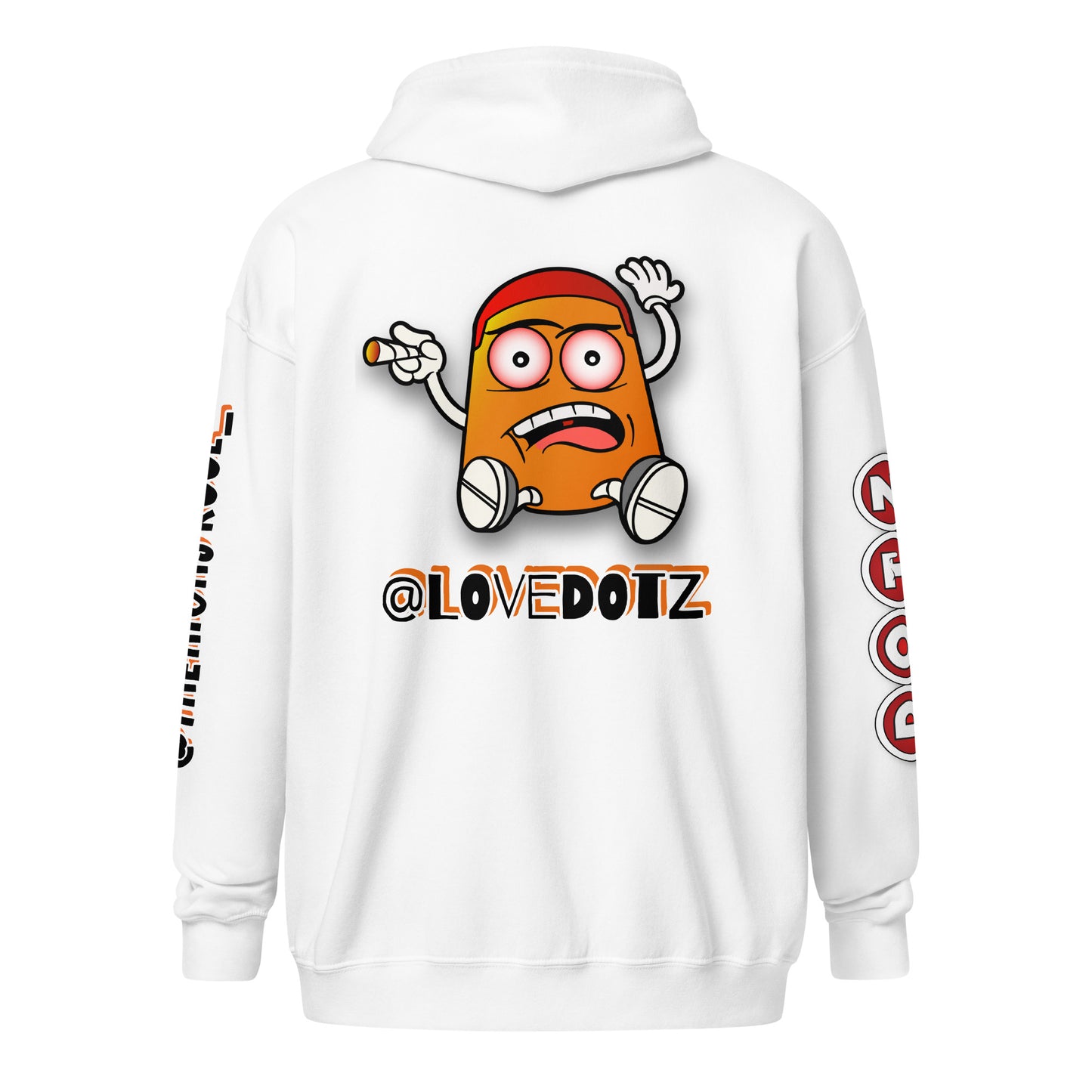 Orange DOTZ Unisex heavy blend zip hoodie