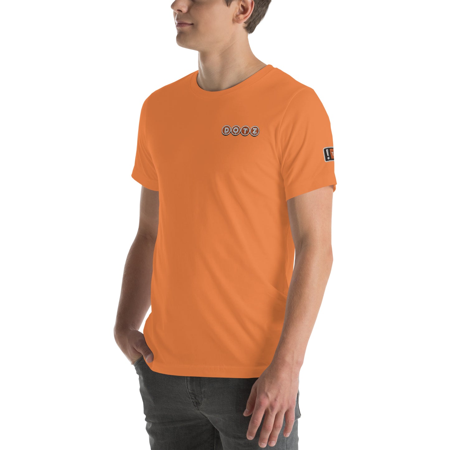 Orange DOTZ (EMBR) Unisex t-shirt