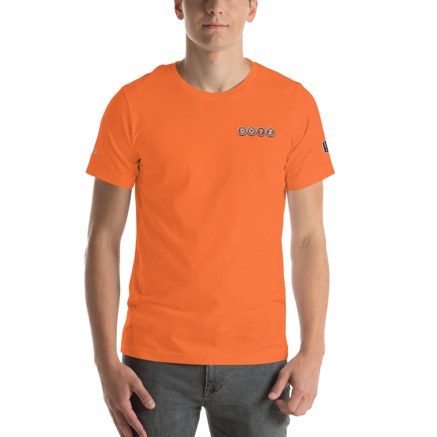 Orange DOTZ (EMBR) Unisex t-shirt