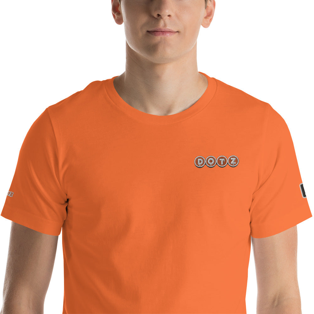 Orange DOTZ (EMBR) Unisex t-shirt