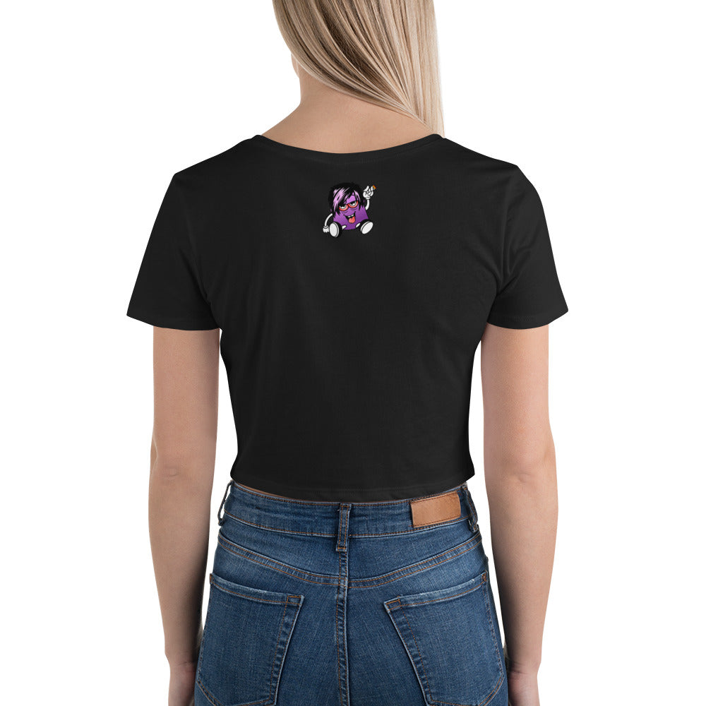 Purple DOTZ (EMB) Women’s Crop Tee