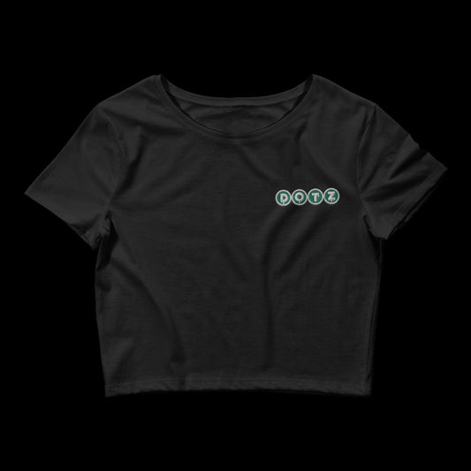 Green DOTZ (EMB) Women’s Crop Tee