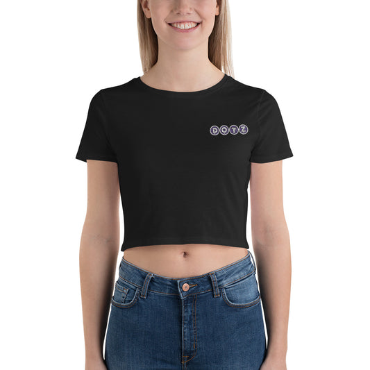 Purple DOTZ (EMB) Women’s Crop Tee