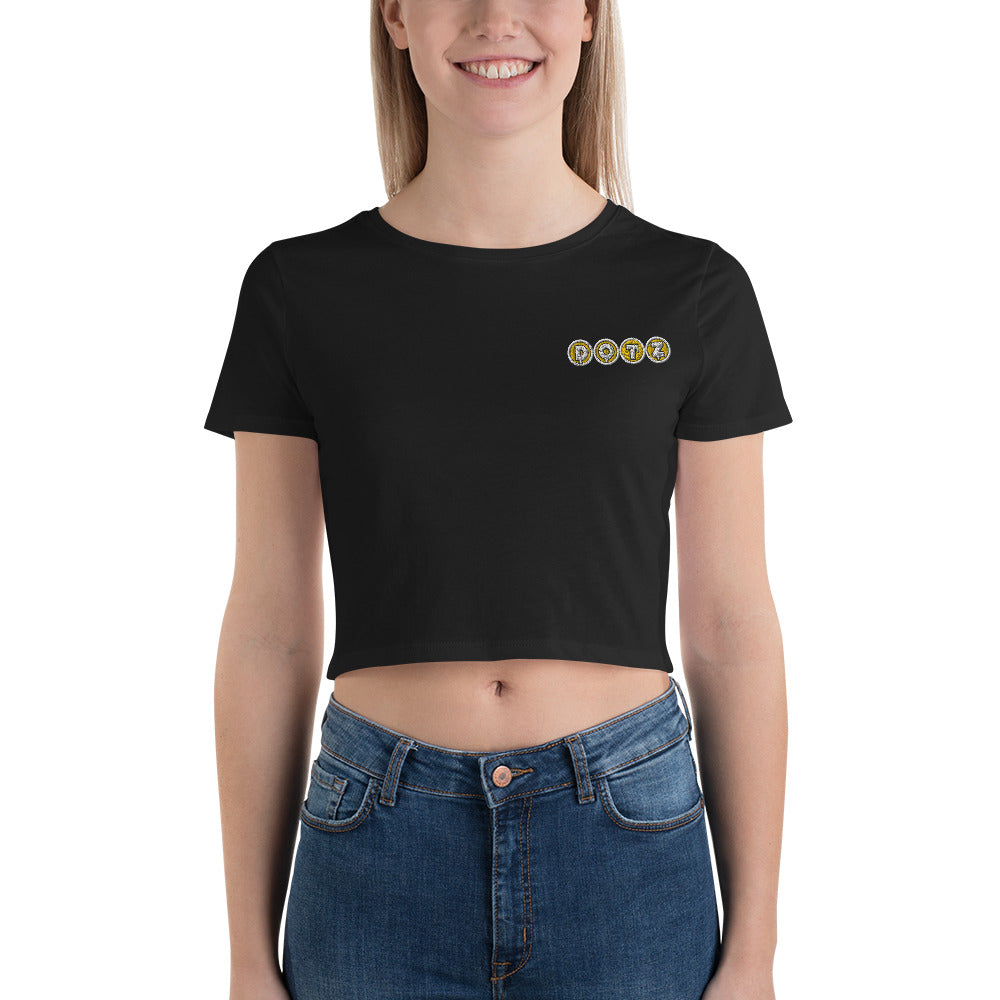 Yellow DOTZ (EMB) Women’s Crop Tee