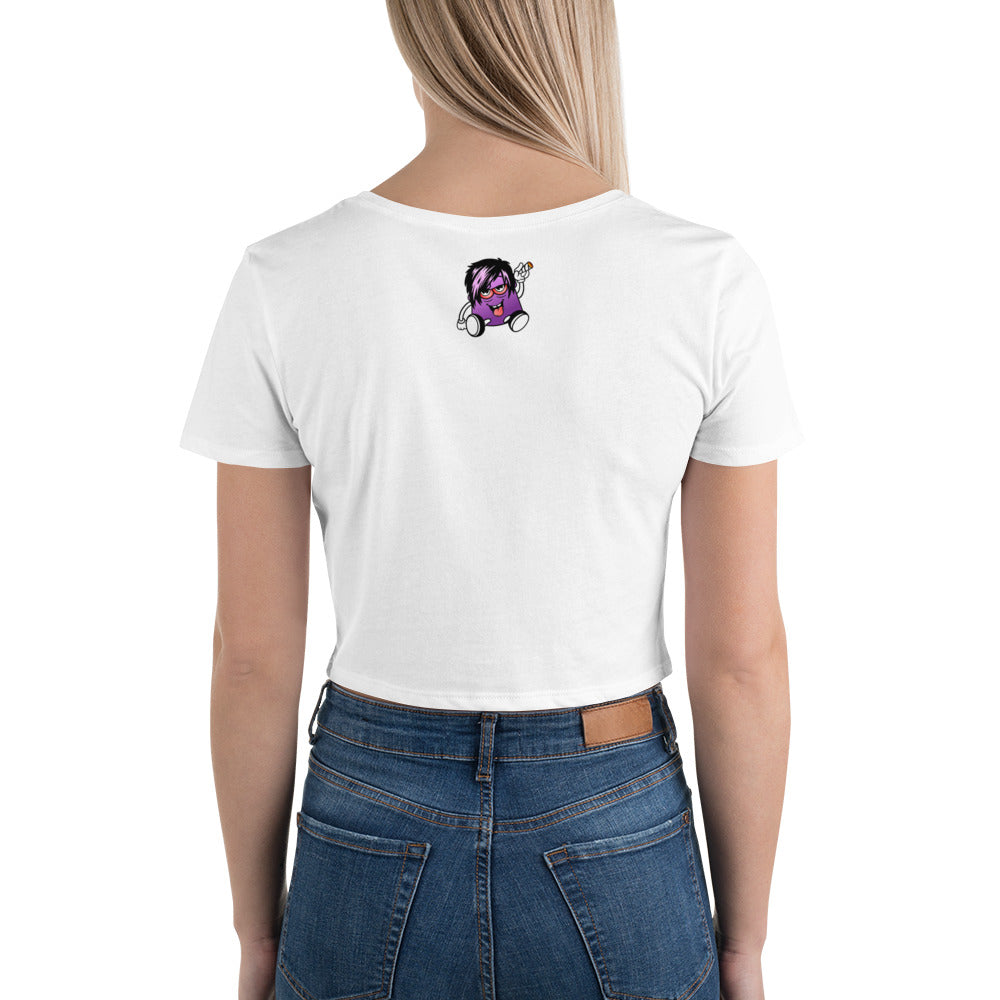 Purple DOTZ (EMB) Women’s Crop Tee