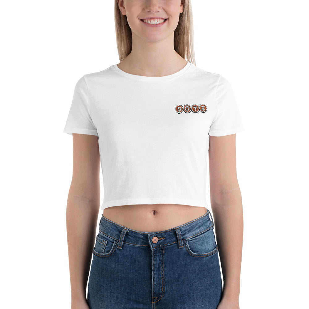 Orange DOTZ (EMB) Women’s Crop Tee